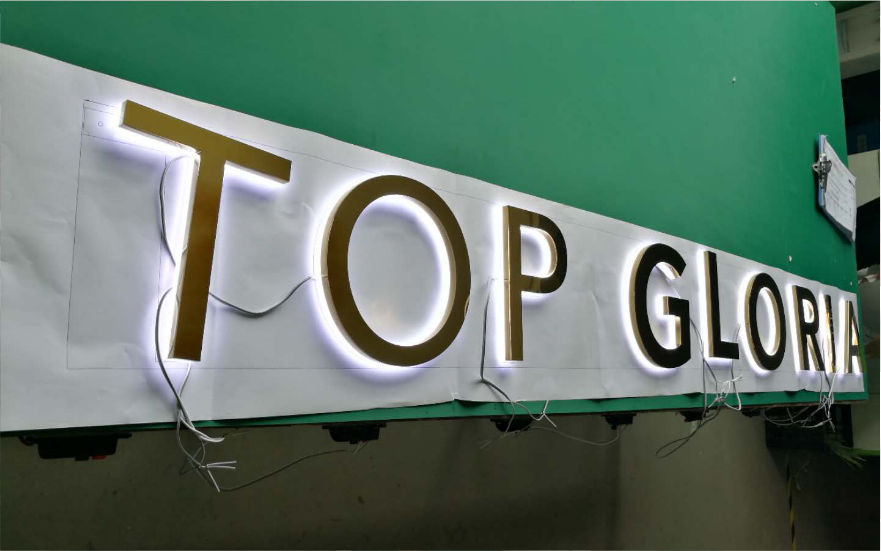 TOP GLORIA品牌連鎖店LED背發(fā)光字