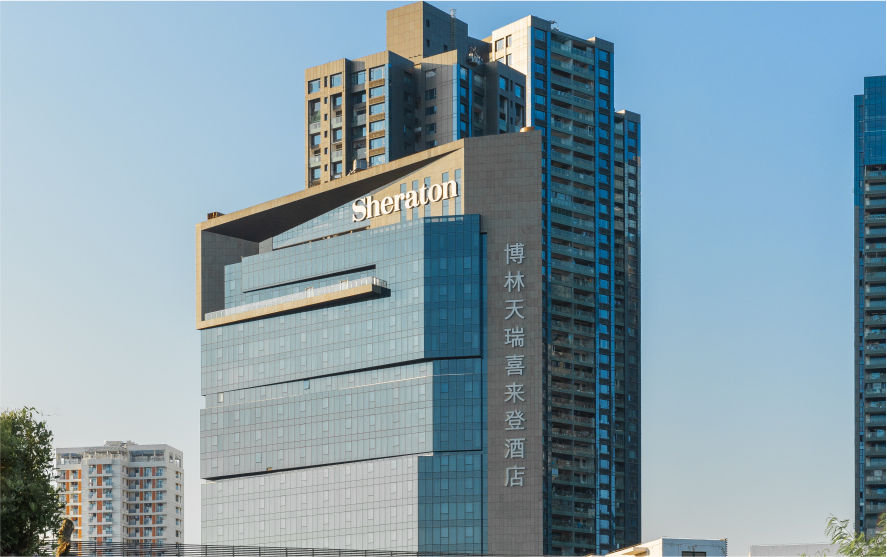 深圳喜來(lái)登酒店樓體發(fā)光字工程